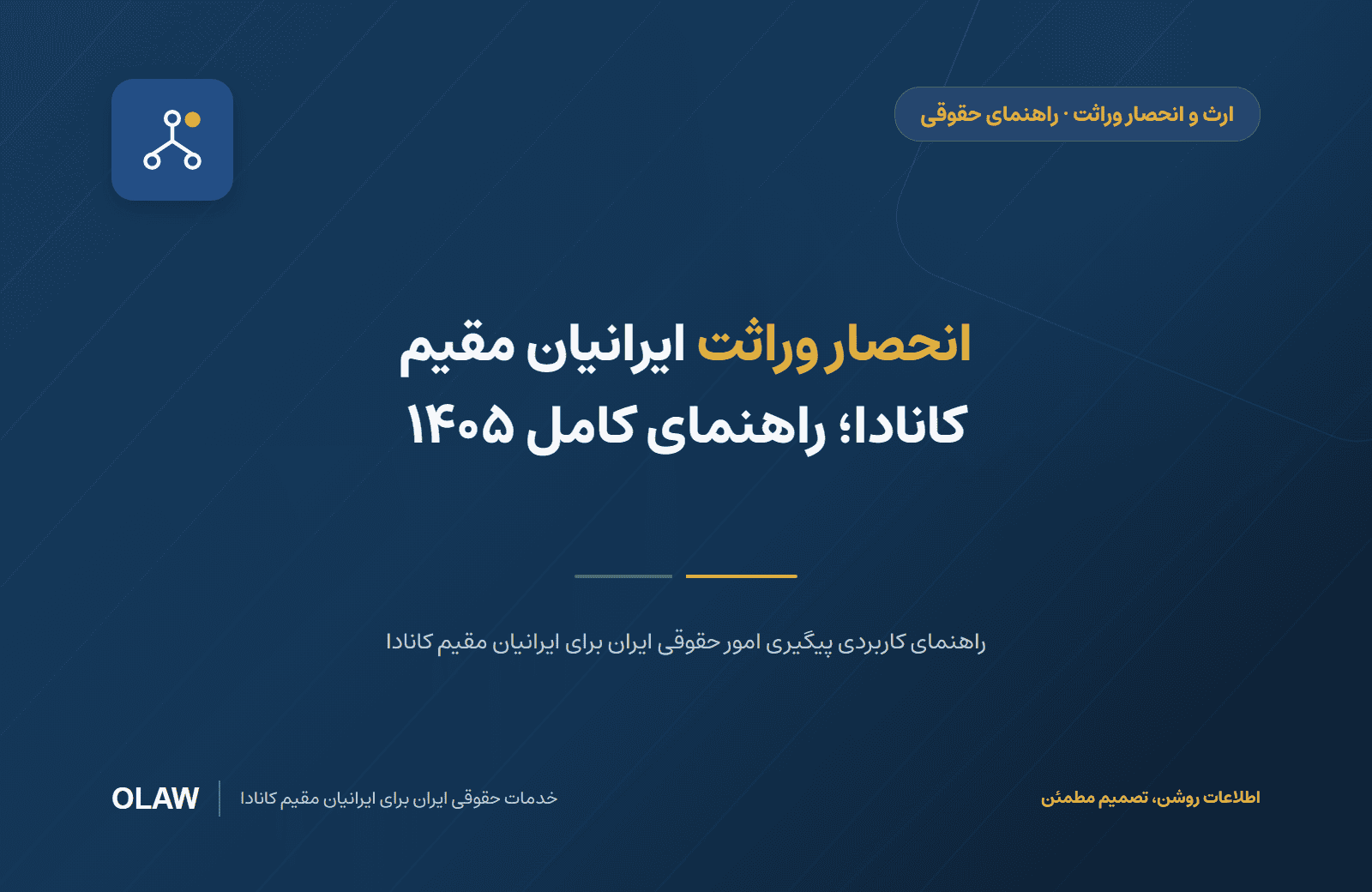 انحصار وراثت ایرانیان مقیم کانادا؛ راهنمای کامل ۱۴۰۵