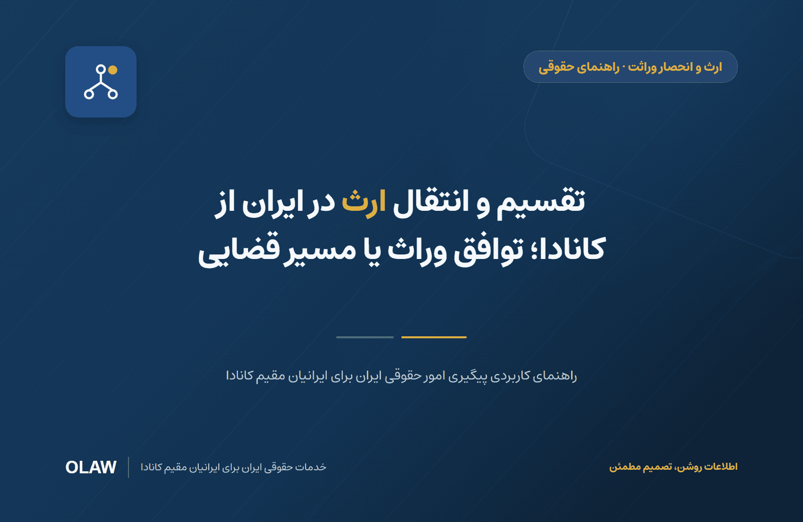 تقسیم و انتقال ارث در ایران از کانادا؛ توافق وراث یا مسیر قضایی